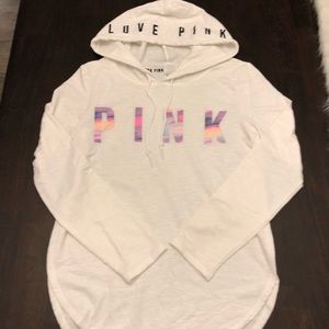 PINK Long Sleeved Tee w/ Hood